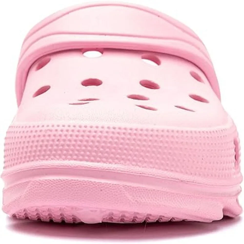 New Hobibear Toddler Girls Size 8 Pink Slide On Non Slip Faux Rubber Clogs Shoes